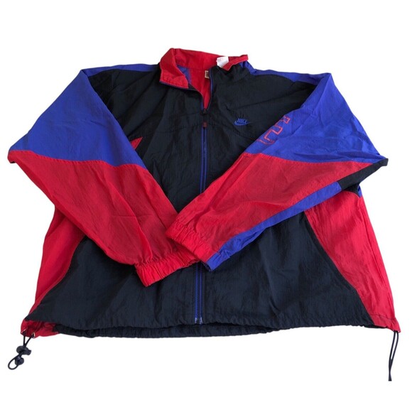 Vintage Nike Track Jacket Adult XL Mens Retro 90s Blue Windbreaker - Picture 5 of 11